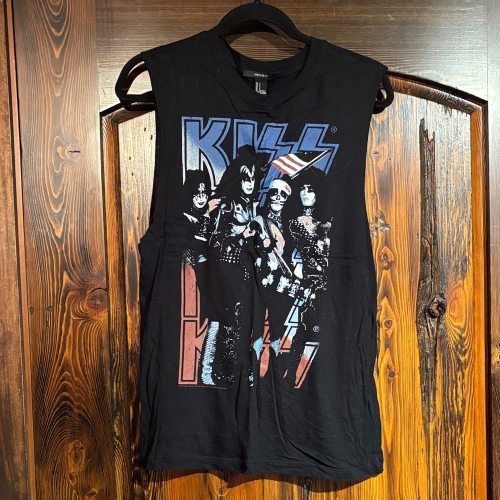 Kiss Band Sleeveless Muscle Tee Shirt